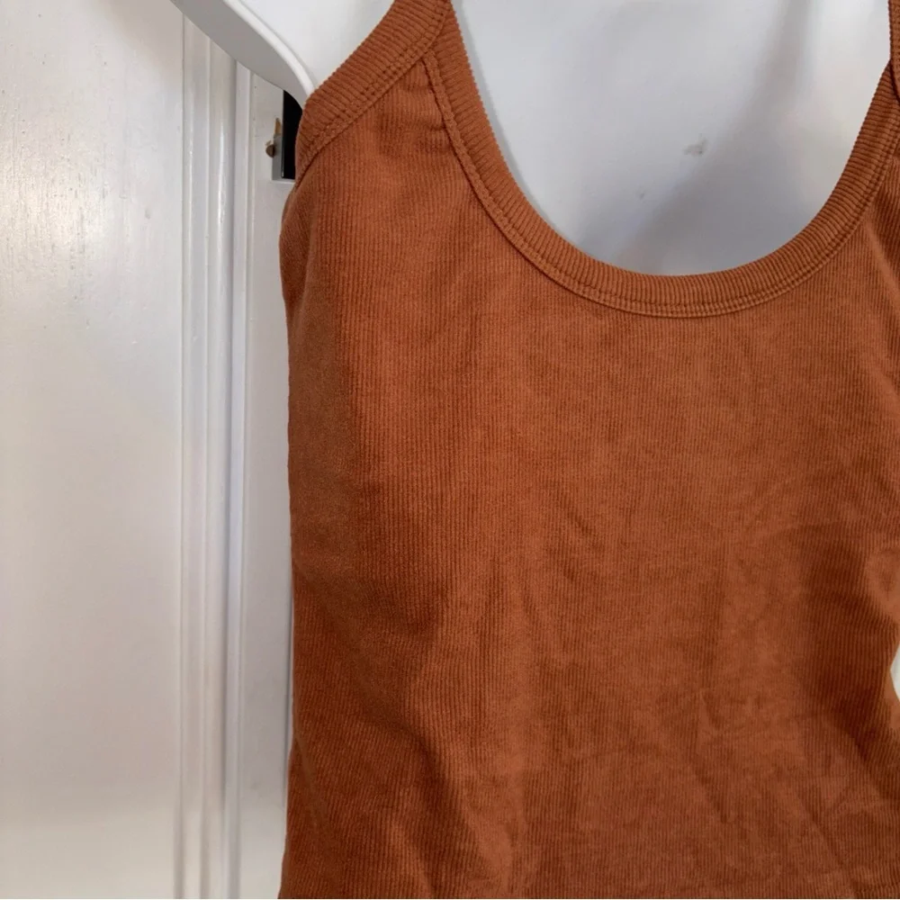 OGL Brown Ribbed Tank Top - Picture 15 of 16